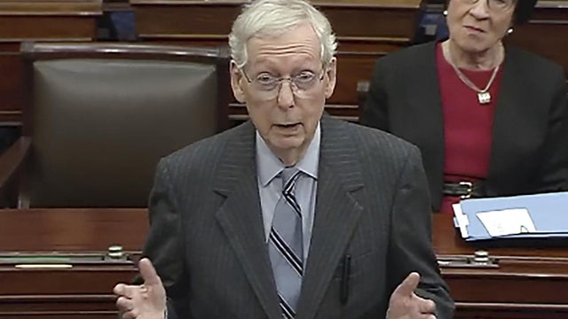 Senate Minority Leader Mitch McConnell at the Capitol on Tuesday, Feb. 27, 2024. 