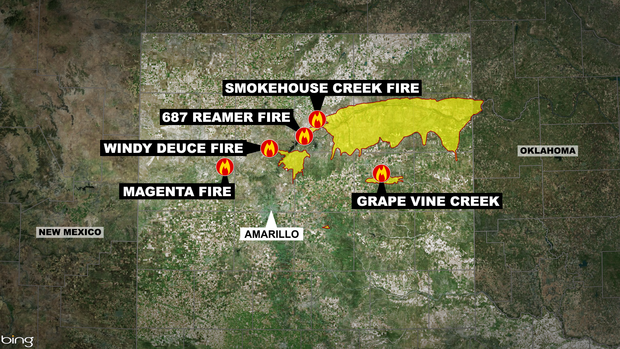 map texas panhandle wildfires 