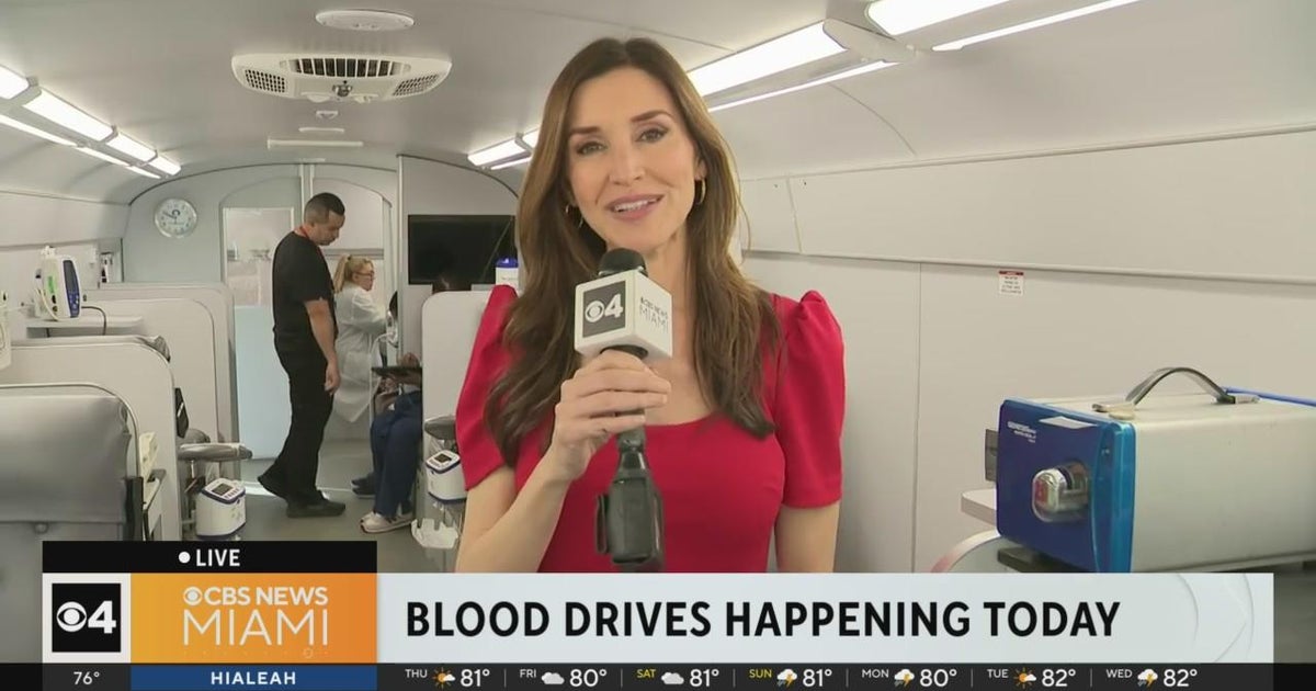 CBS News Miami teamed up with HCA Florida Health care and OneBlood to host blood drives in Plantation