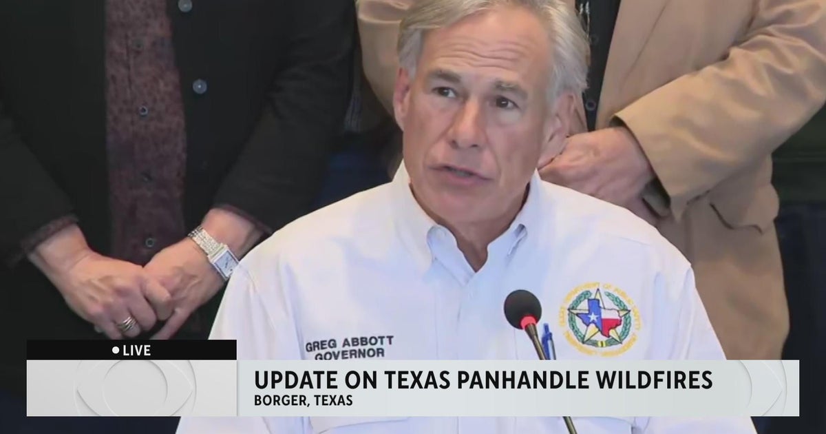 Gov. Greg Abbott briefs media on Panhandle wildfires - CBS Texas