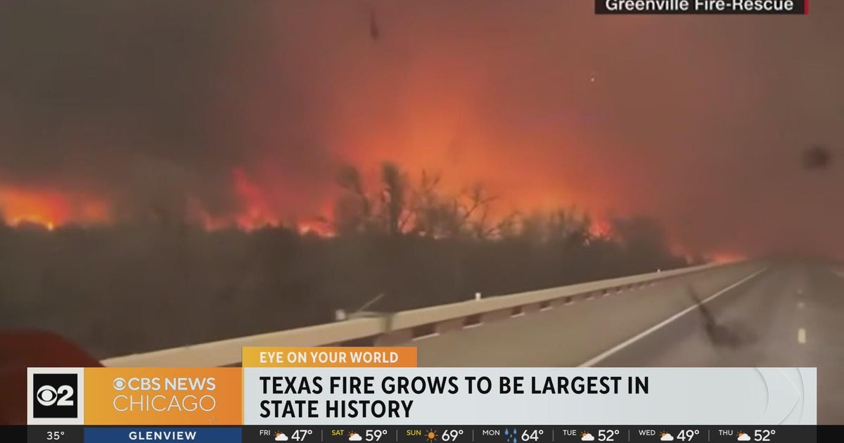 Texas fire grows to be largest in state history - CBS Chicago