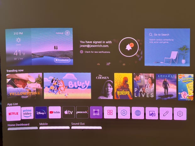 LG Cine Beam Cube portable projector review