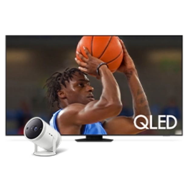 Samsung 98" Q80C QLED TV and FreeStyle Projector Bundle 