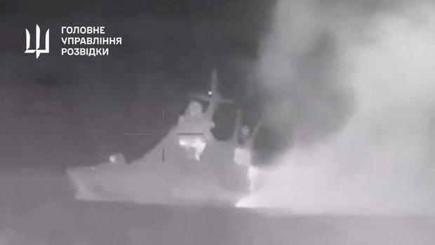 Ukraine says it sank a Russian warship off Crimea in much-needed victory amid front line losses
