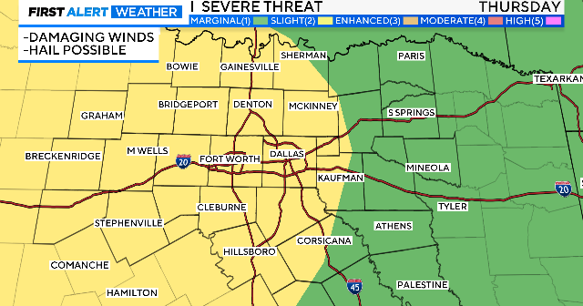Severe storm potential Thursday afternoon & evening - CBS Texas