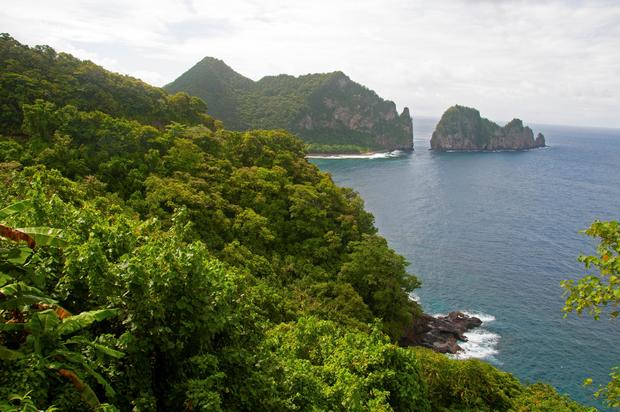 The coastline of Vaiava Natural National Monument is seen in Vatia Bay, Tutuila Island, American Samoa. 