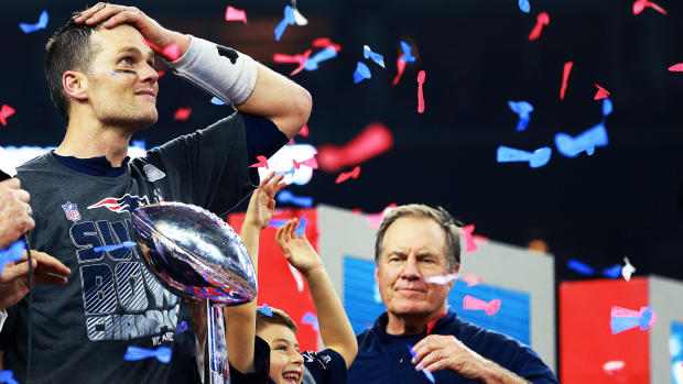Tom Brady, Bill Belichick after Super Bowl LI 
