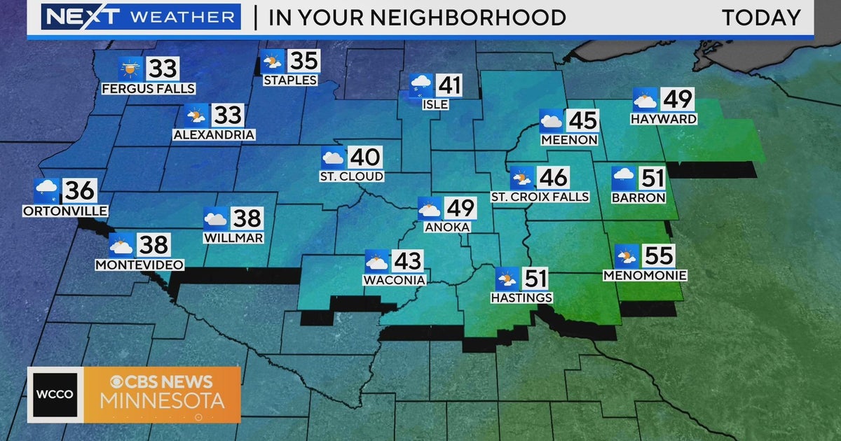 NEXT Weather: Minor cooldown Thursday as weak front passes - CBS Minnesota