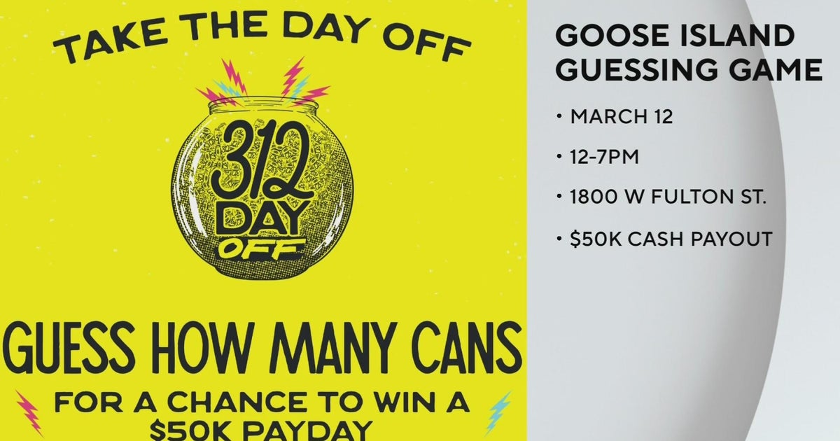 Goose Island offers $50k to guess how many beer cans in jar - CBS Chicago
