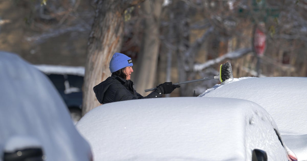 Pattern of recent snowfall in Colorado, Denver metro area has been ...