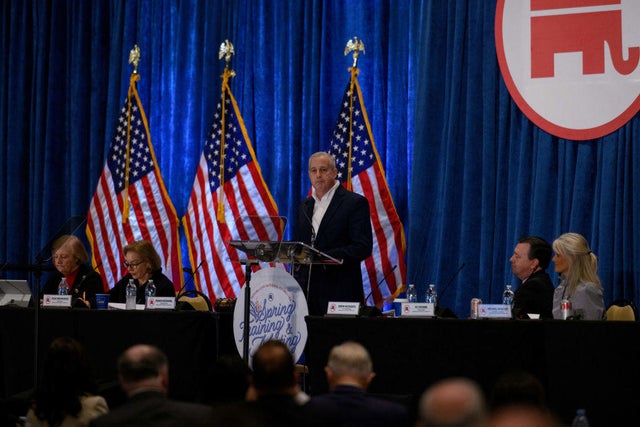 Michael Whatley during the Republican National Committee's spring meeting in Houston, Texas, on Friday, March 8, 2024. 