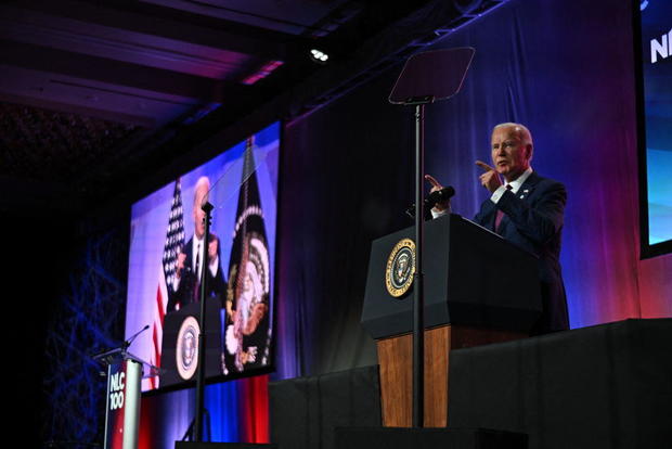 President Biden delivers remarks at the National League of Cities conference in Washington, D.C., on March 11, 2024. 