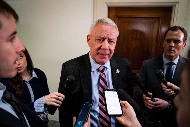 Rep. Ken Buck, a Republican from Colorado, speaks to the media following a House Judiciary Committee hearing on Tuesday, March 12, 2024.