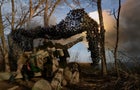 An artillery division of the 59th brigade fires on Russian forces on the frontline near Donetsk on December 23, 2022 in Donetsk, Ukraine. 