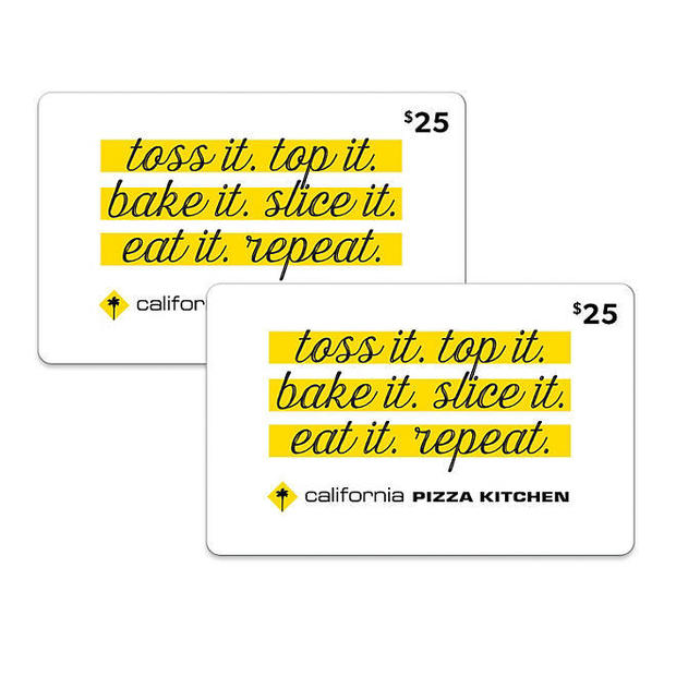 California Pizza Kitchen $50 Gift Card Multi-Pack, 2 x $25 