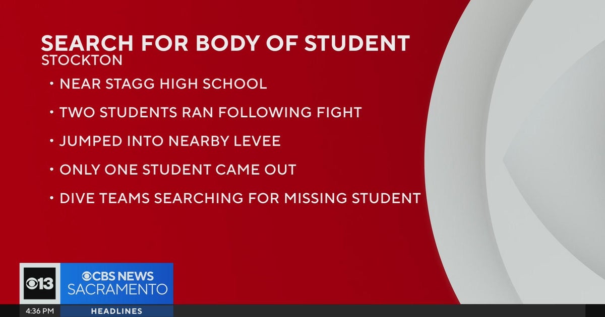Search underway for Stockton student missing in water near campus