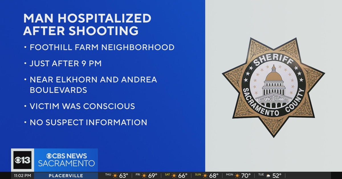 Man hospitalized after shooting in Foothills Farms area of Sacramento County