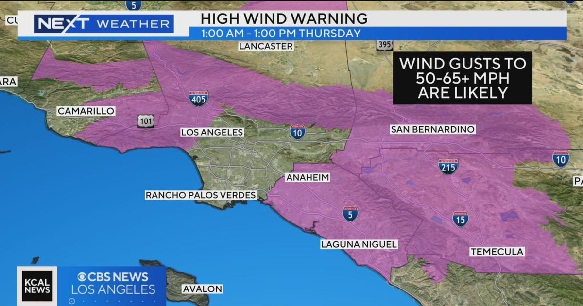 Strong Santa Ana winds expected to sweep through SoCal on Thursday ...