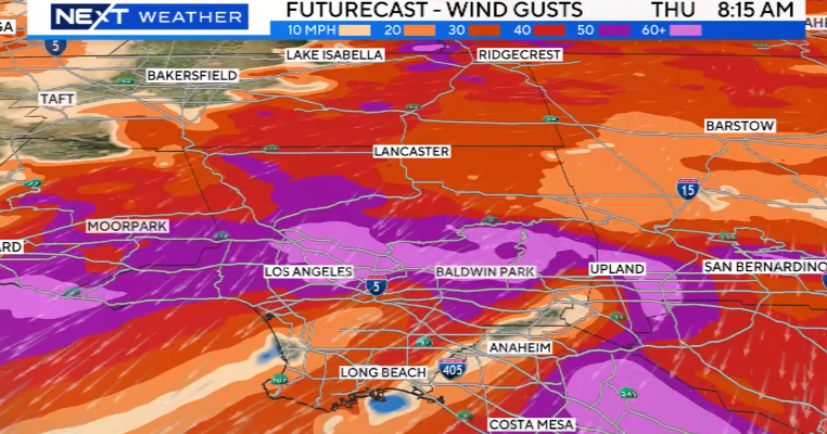Damaging Santa Ana winds blast through Southern California - CBS Los ...