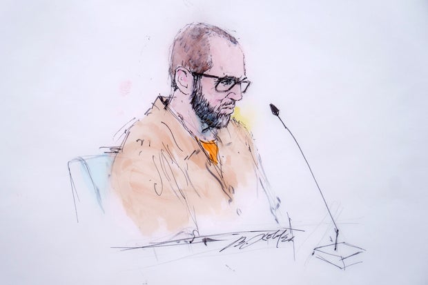 Court sketch of Alexander Smirnov