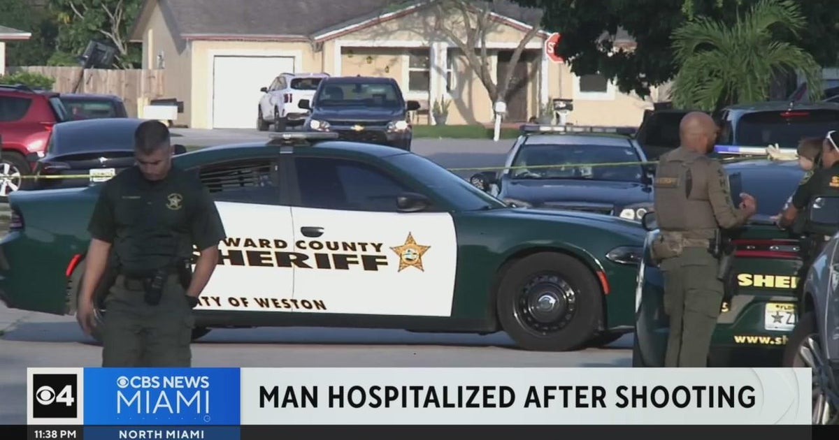 Man hospitalized following Central Broward shooting - CBS Miami