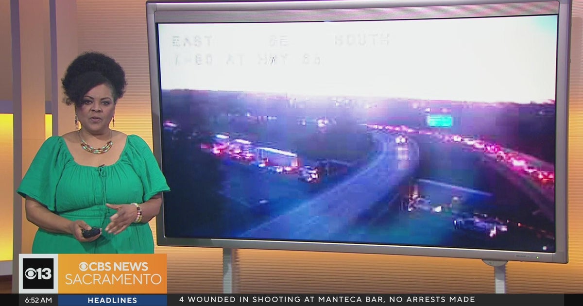 Crash blocks lanes along eastbound I-80 in Rocklin