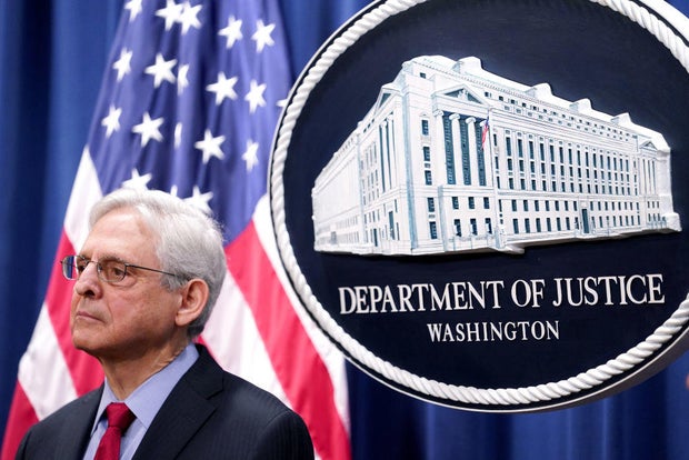 Attorney General Merrick Garland holds a news conference at the Department of Justice on Thursday, March 21, 2024.