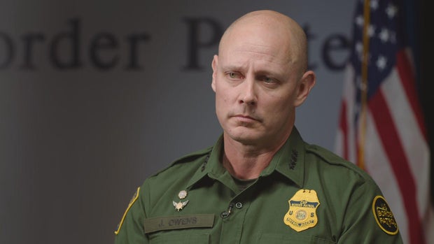 Border Patrol Chief Jason Owens in an interview with CBS News on Thursday, March 21, 2024.