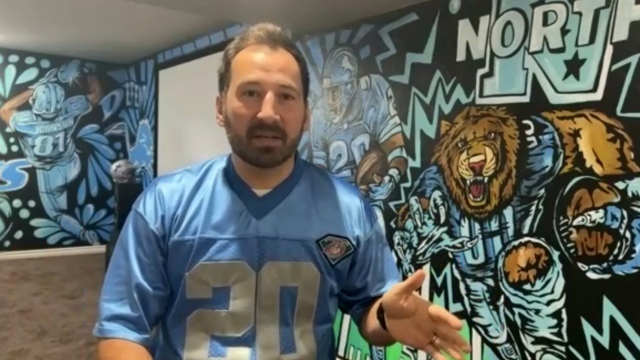 Detroit Lions fan from Canada celebrates birthday with custom mural 