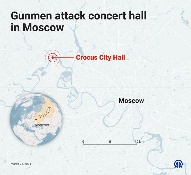 Gunmen attack concert hall in Moscow 