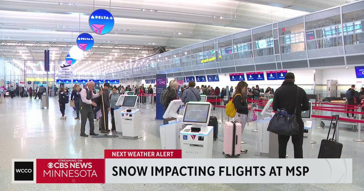 Snow impacting some spring break flights at MSP Airport - CBS Minnesota