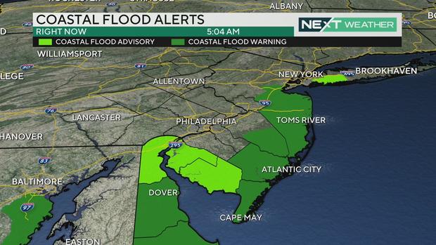 Coastal flood alerts, March 25, 2024 