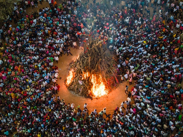 Holika Dahan In Gandhinagar