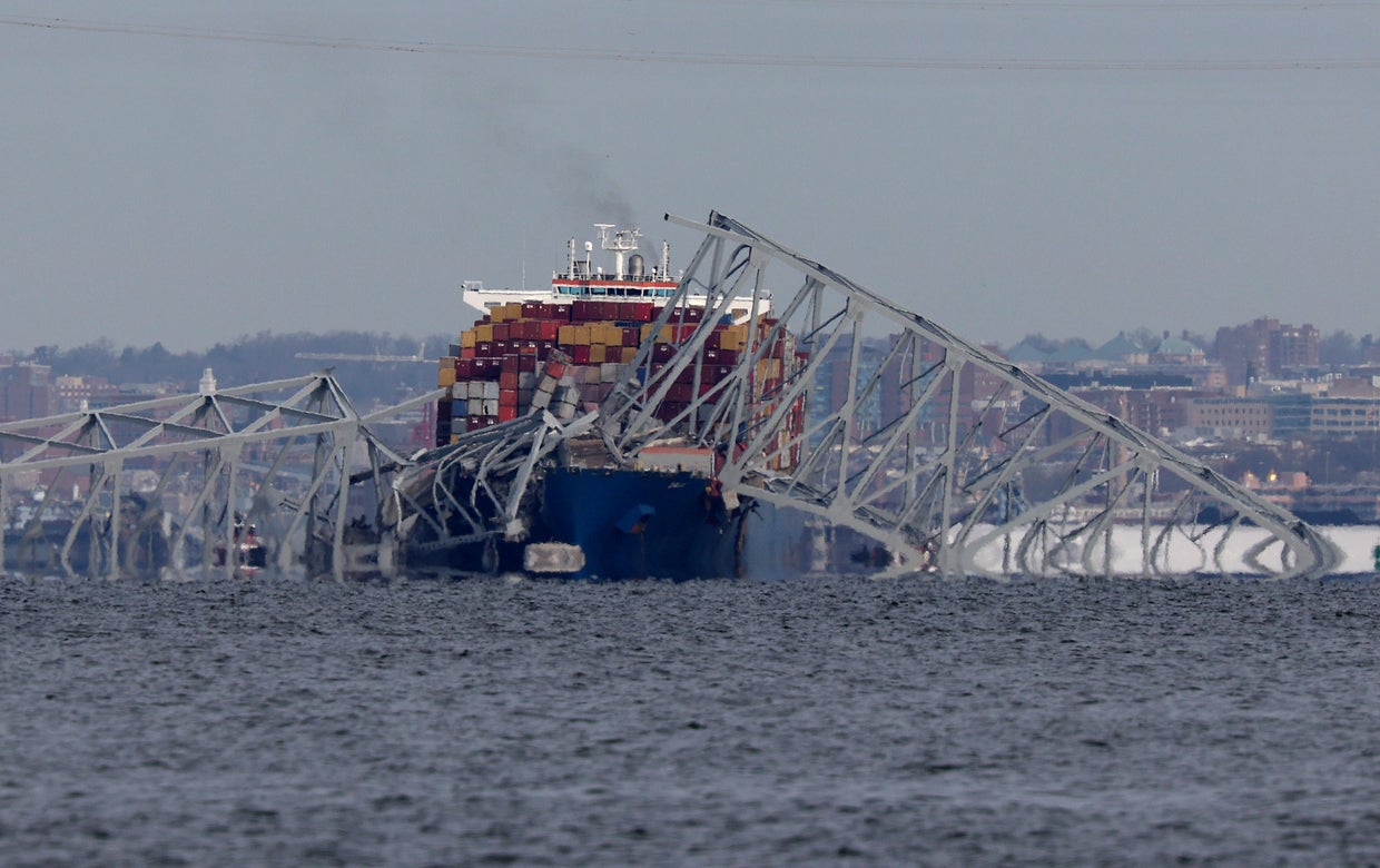 Baltimore's Francis Scott Key Bridge Collapses After Being Struck By Cargo Ship 