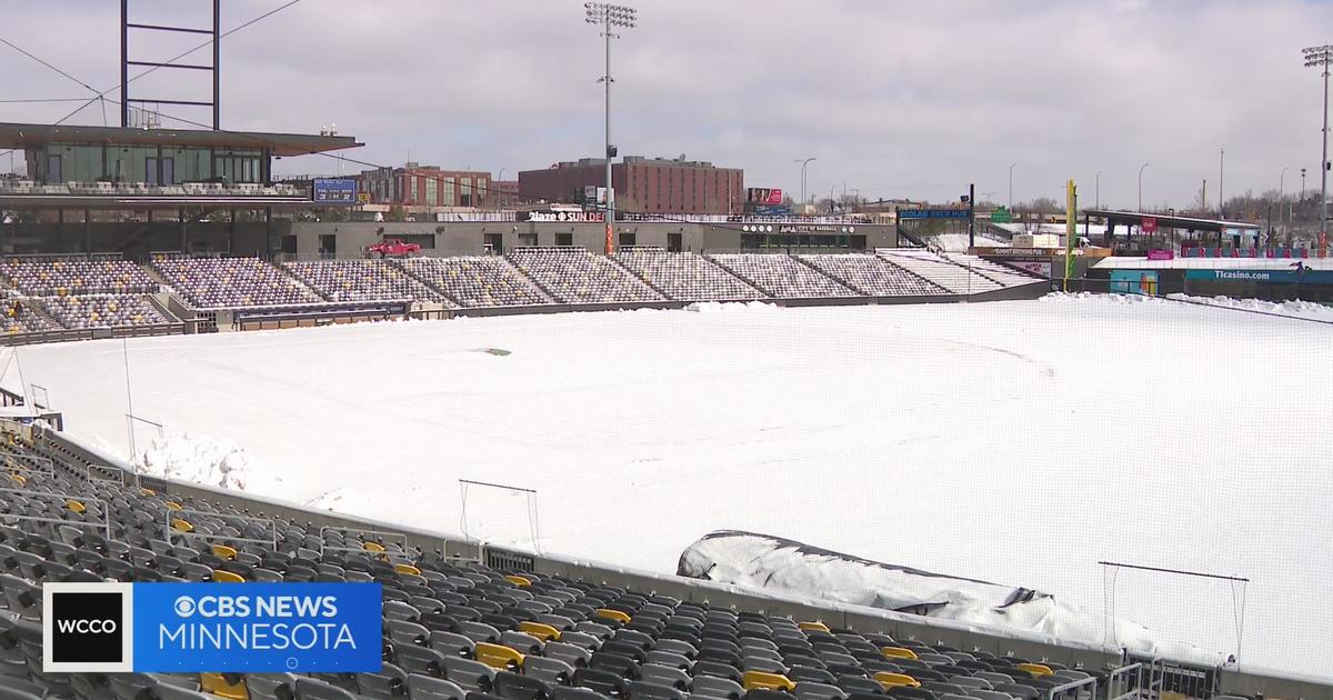 St. Paul Saints prep for opener amid snowy conditions - CBS Minnesota