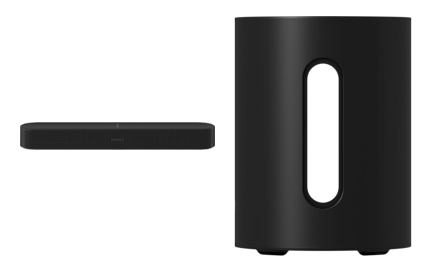 Sonos Beam (Gen 2) and Sub Mini Dual 6" Wi-fi Subwoofer 