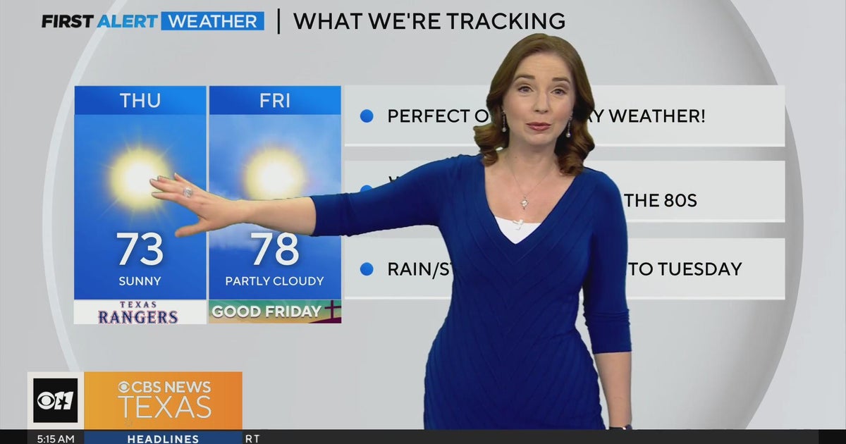 Sunny, breezy, temps in the low 70s for Rangers Opening Day - CBS Texas