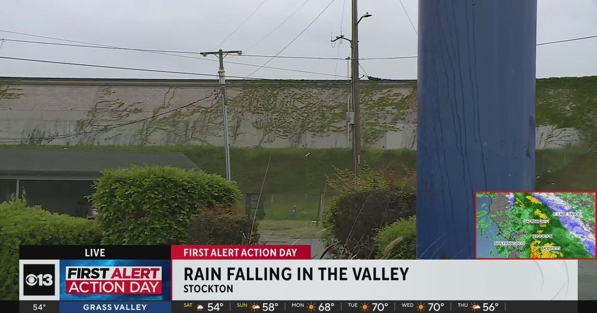 Rain makes its way through Stockton in Central Valley