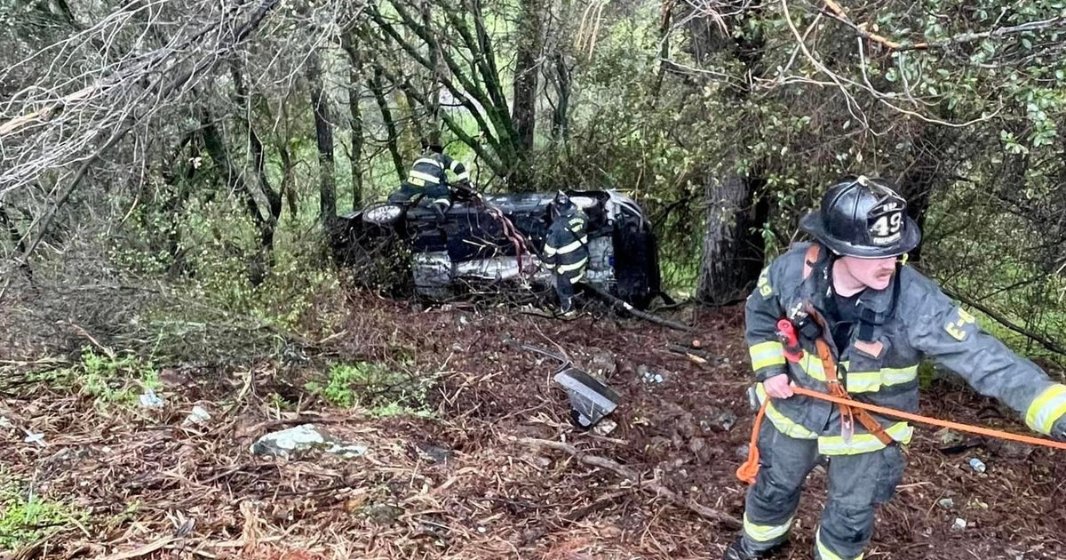 Driver rescued after crashing off Highway 50 near Placerville