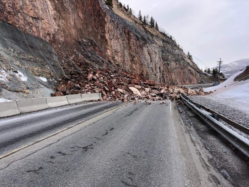 Rockslide in Colorado closes Dillon Dam Road in Summit County - CBS ...