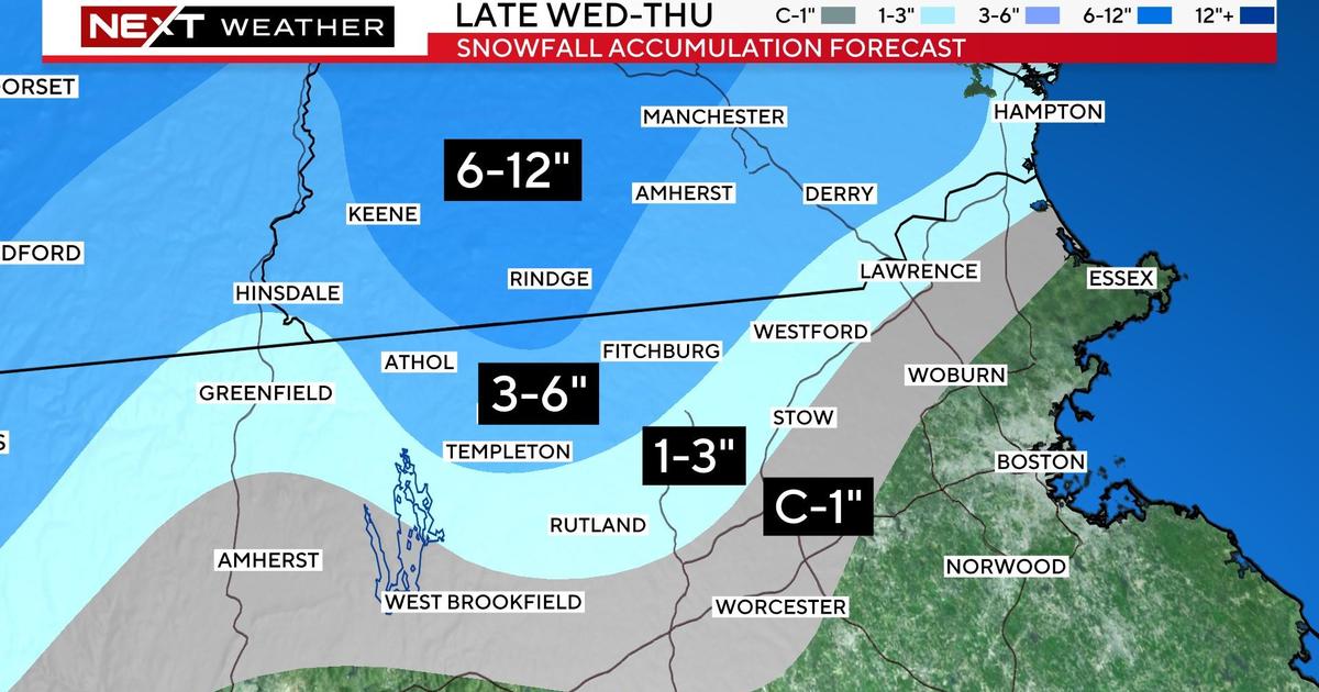 Neve, chuva e neve em todas as partes da tempestade de longo prazo em Massachusetts, de quarta a quinta-feira