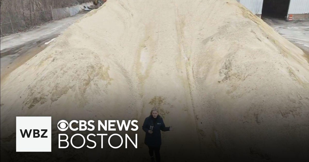 Sand piles and plows ready for April snow coming to central ...