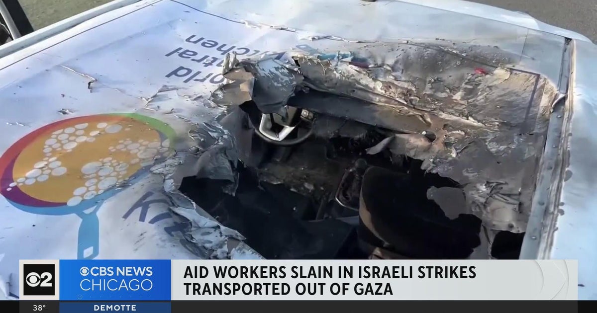 Bodies of aid workers killed in Israeli airstrikes transported out of ...