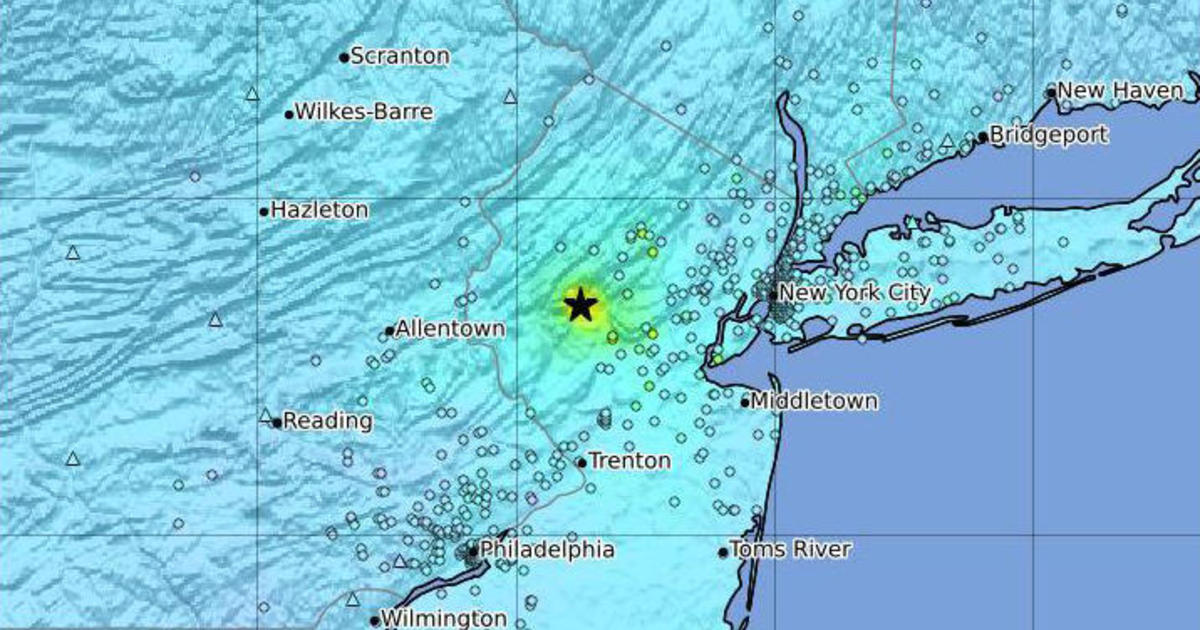 Earthquake maps show where seismic activity shook the Northeast today