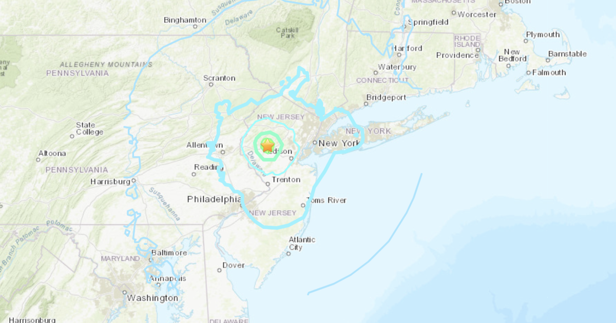 Earthquake hits east coast of the United States, centred near New Jersey, with no initial reports of damage