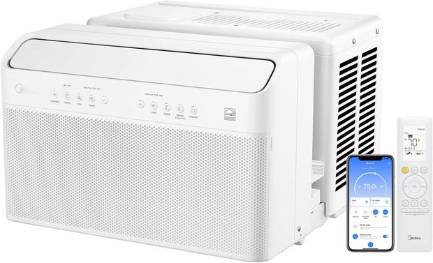 Midea 8,000 BTU U-Shaped Smart Inverter Window Air Conditioner