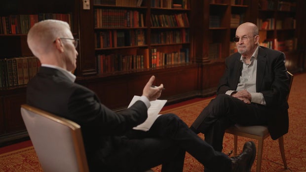 Anderson Cooper and Salman Rushdie