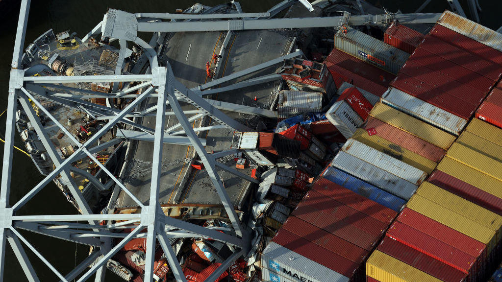 Dozens of containers lifted from cargo ship Dali as Key Bridge
collapse cleanup continues: "Incredible progress"