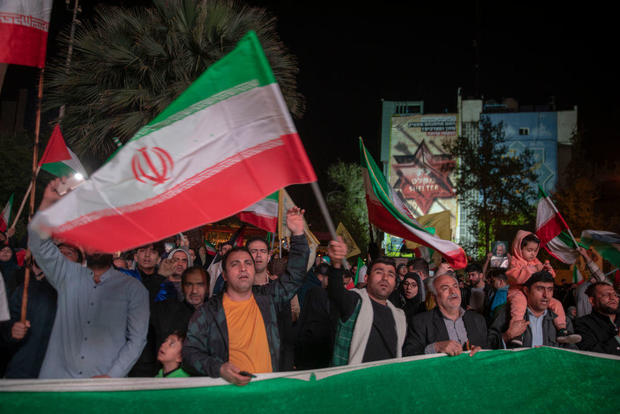 Tehran Residents Celebrate As Iran Launches Attack On Israel 