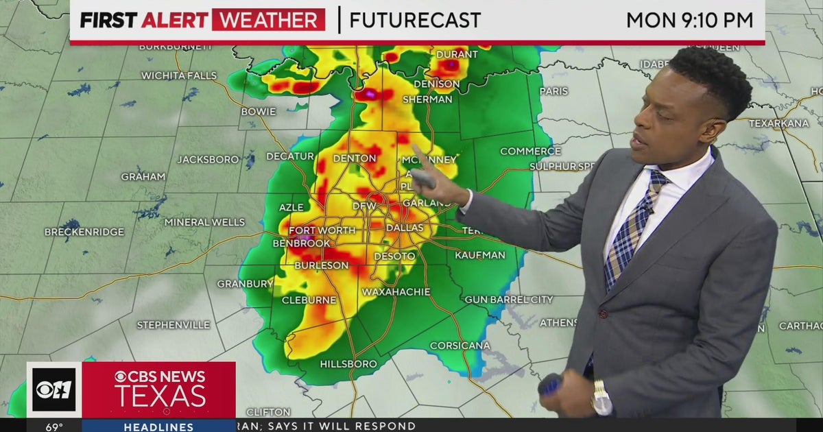 Strong, severe storms possible Monday night - CBS Texas